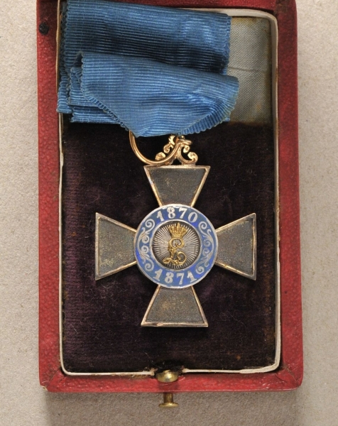 Bavaria: Cross of Merit for the years 1870/71, in case. Carcase silver, clasp, ring and chiffre - Image 2 of 3