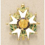 France: Order of the Legion of Honor, 8. model (1851-1852), Officers Cross. Gold, partially