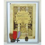 Italy: Lot of 4 decorations and 2 documents. Various. Condition: II Italien: Lot von 4