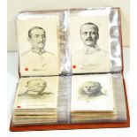 Album with 72 postcards, WW1 army leaders. Various, some send. Condition: II Album mit 72