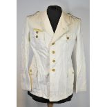 Kriegsmarine summer jacket of a Fähnrich. Fine white fabric, buttons and eagle fire gilded,