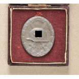 Wounded Badge, 1939, silver, in box. Zinc, on pin; in box. Condition: II Verwundetenabzeichen, 1939,