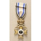 Bavaria: Collectors customized military cross of merit, 1st class with crown swords. Gilded,