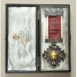 Great Britain: Decoration of the St. Johns Swimming Club Westminister, in box. Silver, the device