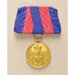 Oldenburg: Medal for Merits with the firefighters. Gold-bronze, on single-clasp. In gorgeous