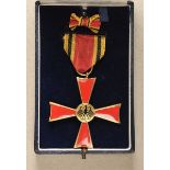 Order of Merit of the Federal Republic Germany, Cross of Merit on ribbon, in case. Non-ferrous