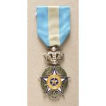 Belgium: Order of the african star, knights cross. Silver, partially enamelled, multiple parts, open