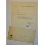 Bürckel, Josef. (1895-1944) Gauleiter. Letter of condolence, on business paper form, issued Neustadt
