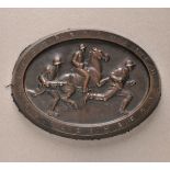 Austria: Bronce plaque. Bronced, signature H.SCH. Condition: II Österreich: Bronzeplakette.