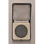 Prussia: Medal of Berlin, in hard times, in case. Zinc; in a black case. Ø 60mm. Condition: II