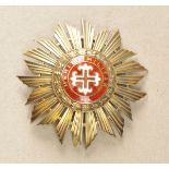 Portugal: Military Merit Order, Grandcross Star. Silver gilded, partially enamelled, on pin,