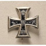 Prussia: Iron Cross, 1914, 1st. class. Blackened iron core, silver rib, hallmarked KO, on needle.