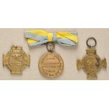 Prussia: Lot of 3 camoaign-awards. Sundry. Condition: II Preussen: Lot von 3 Feldzugsauszeichnungen.