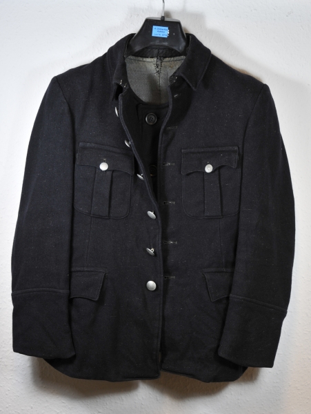 Reichsbahn Jacket with Winter West. Blue-black fabric, silver buttons, black liner, comes with: