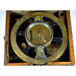 Russia: Naval-Compass, in box. Brass, partially blackened, glas fine, with top, comes with