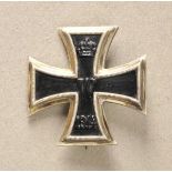 Prussia: Iron Cross, 1914, 1st class. Blackened iron core, silvered rib, hallmarked KO, on thin