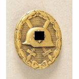 Wounded Badge, 1939, in gold. Gilded, marked 107, on pin. Condition: II Verwundetenabzeichen,