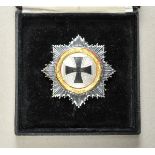 German Cross, fold (1957), in case. Segmented made, layers riveted, on needle; in a black case.