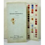 Medal ribbon chart - Walter Sachtleben, Hannover-Linden. Three wing chart, 148 ribbons. Condition: