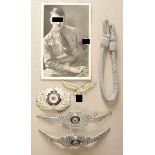 Luftwaffe: Lot cap insignias. Cocades, eagle, cap cord and A.H.-PK. Condition: II Luftwaffe: Lot