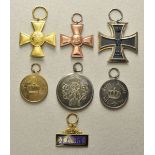 Opening: 100 EUR    1.1.) Imperial Germany (till 1933)  Prussia: Collection of five service badges.