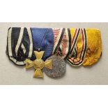 Opening: 80 EUR    0.1.) Collection Rick Lundström  Prussia: great curly sewed officers medalbar