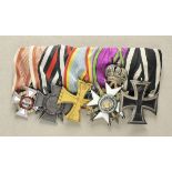 Opening: 450 EUR    0.1.) Collection Rick Lundström  Saxony duchies: big curly sewed medalbar of