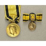 Opening: 500 EUR    1.1.) Imperial Germany (till 1933)  Württemberg: Golden military medal of merit,