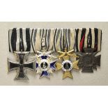 Opening: 400 EUR    0.1.) Collection Rick Lundström  Bavaria: Great curly sewed medalbar the field