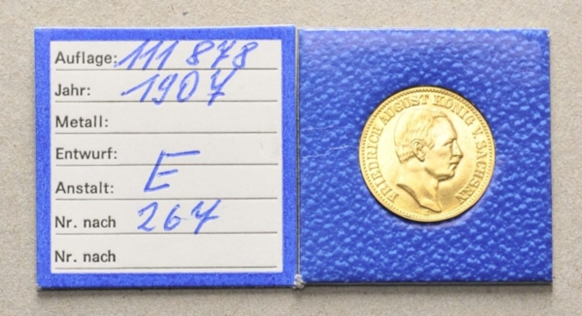 Sachsen: 10 Mark, 1907, E.Jäger 267.Zustand: IIAufrufpreis: 160 EUR

Saxony: 10 mark, 1907. E.Jaeger