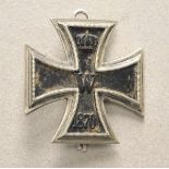 Preussen: Eisernes Kreuz, 1870, 1.Klasse.Silber Zange, geschwärzter Eisenkern, rückseitig gepunzt