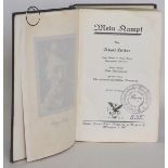 Hitler, Adolf: Mein Kampf.München, Verlag Franz Eher Nachfolger, 1933, 33. Auflage, ex libris  "