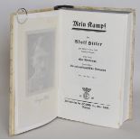 Hitler, Adolf- Mein Kampf.München, 1940, Zentralverlag der NSDAP. Halbledereinband.Zustand: II-