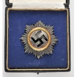 Sammleranfertigung: Deutsches Kreuz, in Gold, im Etui.Versilbert und vergoldet, teilweise