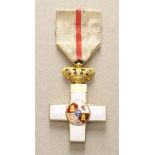 Spanien: Militär-Verdienstorden, 6.Modell (1875-1931), weiße Abteilung, Kreuz 1. Klasse.Gold,