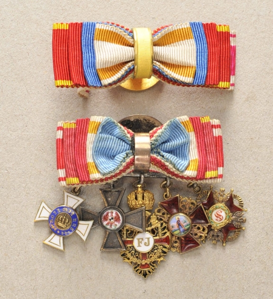 Preussen: Miniaturennachlass mit fünf Auszeichnungen.1.) Kronen-Orden, 3. Klasse; 2.) Roter-Adler
