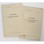 Zwei Merkblätter der Fallschirm-Waffenschule Lehrstab.Merkblatt "Stoßtruppunternehmen"; Merkblatt "