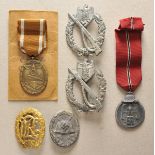 Nachlass eines Infaneristen.1.) Verwundetenabzeichen, 1939, in silver; 2./3.) Infanterie-