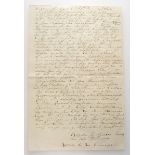 Orange, Wilhelm.Eigenhändiger Brief, gegeben in Graven Haag, April 1778.Zustand: II

Orange,