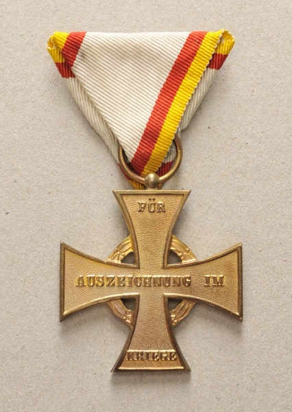 Lippe-Detmold: Kriegsverdienstkreuz, am Bande für Nichtkämpfer.Goldbronze, am konfektionierten - Image 2 of 2