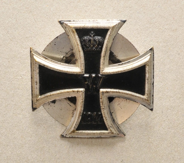 Preussen: Eisernes Kreuz, 1914, 1. Klasse - an Schraubscheibe.Geschwärzter Kern, versilberte