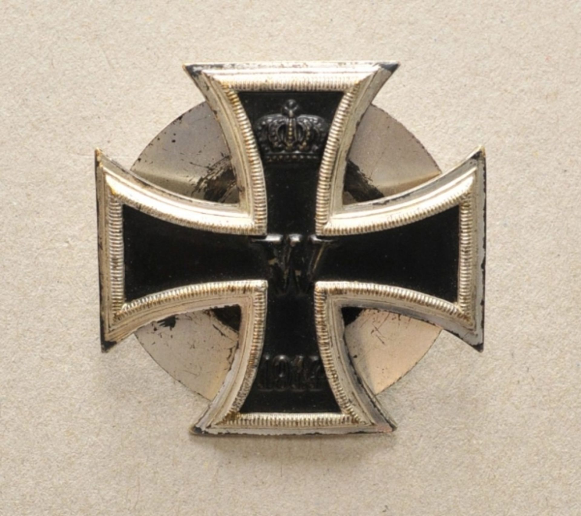Preussen: Eisernes Kreuz, 1914, 1. Klasse - an Schraubscheibe.Geschwärzter Kern, versilberte