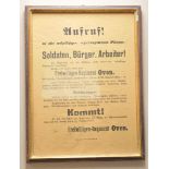 Aufruf des Freiwilligen-Regiment Oven.Gerahmter Druck.Zustand: IIAufrufpreis: 100 EUR

Exhortation