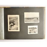 Fotoalbum Norwegen 1940.Leineneinband, 102 Fotos, diverse Formate, u.a. Flach-Truppe bei der