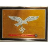 Luftwaffe-Spanien 1939 Rahmen.Gestickter Adler, mit Ärmelband und Spanienkreuz.Zustand: II