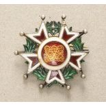 Sansibar: Orden des strahlenden Sterns, Ritterkreuz.Silber, teilweise vergoldet und emailliert,