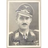 Galland, Adolf.(1912-1996). Jagdflieger und Generalleutnant, 2. Träger der Brillanten am 28.1.42 mit