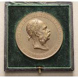 Österreich: Ehrenpreis des K.K. Ministeriums für öffentliche Arbeiten, im Etui.Bronze, im Rande