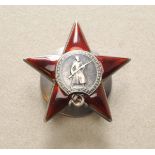 Sowjetunion: Orden des Roten Sterns.Silber, teilweise emailliert, MONETNYI DWOR gemarkt, gravierte