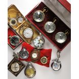Sammlung von vierzehn Taschenuhren.Diverse Formen und Hersteller. Auf Funktionsfähigkeit nicht